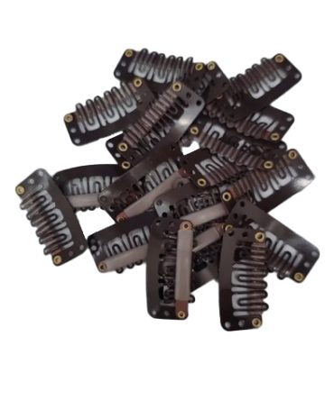 Clips till löshår 20st/pk - Brun